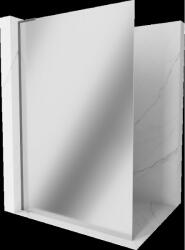 Mexen Kioto L perete de duș Walk-in 100 x 200 cm, oglindă, gri armat periat - 800-100-103-66-50 (800-100-103-66-50)