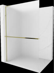 Mexen Kioto+ L perete de duș cu suport Walk-in 120 x 200 cm, sticlă mată, aurie - 800-120-123-50-30 (800-120-123-50-30)