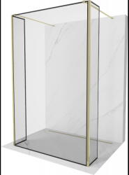 Mexen Kioto perete de duș de sine stătător 130 x 30 x 30 cm, cadru negru, auriu - 800-130-030-222-50-70-030 (800-130-030-222-50-70-030)