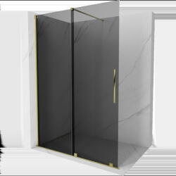 Mexen Velar perete de duș pliabil Walk-in 150 x 200 cm, grafit 8 mm, aurie - 871-150-000-43-50 (871-150-000-43-50)
