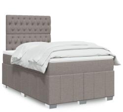 vidaXL tópszínű szövet rugós ágy matraccal 120 x 190 cm (3291618)