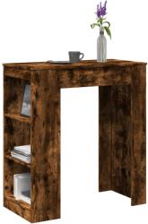 vidaXL füstös tölgy szerelt fa bárasztal tárolókkal 95 x 47 x 103, 5 cm (854386)