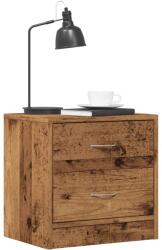 vidaXL 2 db antik fa színű szerelt fa éjjeliszekrény 40 x 30 x 40 cm (855925)