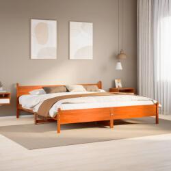 vidaXL viaszbarna tömör fenyőfa ágy matrac nélkül 180 x 200 cm (855584)