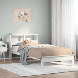vidaXL fehér tömör fenyőfa könyvespolcos ágy matrac nélkül 90 x 200 cm (855721)