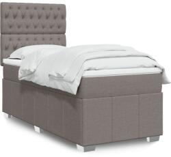 vidaXL tópszínű szövet rugós ágy matraccal 90 x 200 cm (3293862)