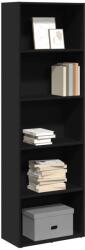 vidaXL fekete szerelt fa könyvespolc 60 x 30 x 189 cm (857918) - vidaxl