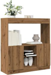 vidaXL kézműves tölgy színű szerelt fa magasszekrény 92 x 33 x 100 cm (855132) - vidaxl