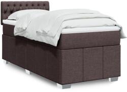 vidaXL sötétbarna szövet rugós ágy matraccal 100 x 200 cm (3289289)