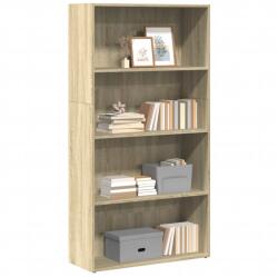 vidaXL sonoma tölgy színű szerelt fa könyvespolc 80 x 30 x 152 cm (857942)