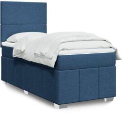 vidaXL kék szövet rugós ágy matraccal 100 x 200 cm (3291578) - vidaxl