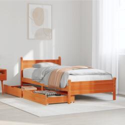vidaXL viaszbarna tömör fenyőfa ágy matrac nélkül 90 x 200 cm (3309781)