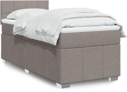 vidaXL tópszínű szövet rugós ágy matraccal 90 x 190 cm (3289227)