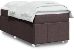 vidaXL sötétbarna szövet rugós ágy matraccal 90 x 190 cm (3285438)