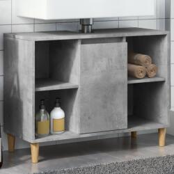 vidaXL betonszürke szerelt fa fürdőszobaszekrény 80 x 33 x 60 cm (857132)