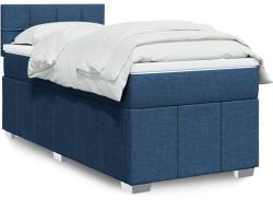vidaXL kék szövet rugós ágy matraccal 100 x 200 cm (3286985)
