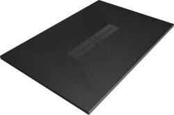 Mexen Toro téglalap alakú SMC 140 x 80 cm, fekete, fekete takaró - 43708014-B (43708014-B)