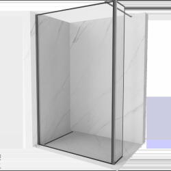 Mexen Kioto Walk-in zuhanyfal 150 x 40 cm, fekete minta, gun gray csiszolt - 800-150-212-66-70-040 (800-150-212-66-70-040)