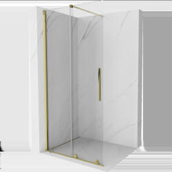 Mexen Velar toló zuhanyfal Walk-in 85 x 200 cm, átlátszó 8 mm, arany - 871-085-000-03-50 (871-085-000-03-50)