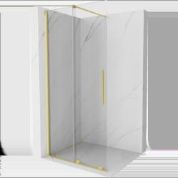 Mexen Velar zuhanyfal összecsukható Walk-in 110 x 200 cm, átlátszó 8 mm, arany csiszolt - 871-110-000-03-55 (871-110-000-03-55)