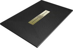 Mexen Toro téglalap alakú SMC zuhanyzó 100 x 70 cm, fekete, arany takaró - 43707010-G (43707010-G)