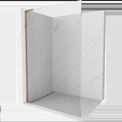Mexen Kioto L 55 x 200 cm-es átlátszó Walk-in zuhanyfal, rózsaarany - 800-055-103-60-00 (800-055-103-60-00)