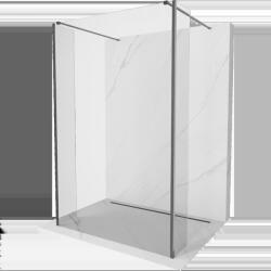 Mexen Kioto szabadon álló zuhanyfal 150 x 30 x 30 cm, átlátszó, fegyver szürke csiszolt - 800-150-030-222-66-00-030 (800-150-030-222-66-00-030)