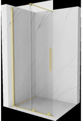 Mexen Velar zuhanyfal szétcsúsztatható Walk-in 80 x 200 cm, átlátszó 8 mm, arany csiszolt - 871-080-000-03-55 (871-080-000-03-55)