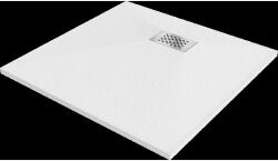 Mexen Hugo négyzetes zuhanytálca SMC 70 x 70 cm, fehér, inox burkolat - 42107070-X (42107070-X)