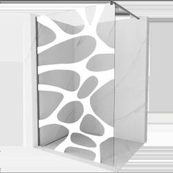 Mexen Kioto Walk-in zuhanyfal 90 x 200 cm, fehér mintás 8 mm, gun gray csiszolt - 800-090-101-66-97 (800-090-101-66-97)