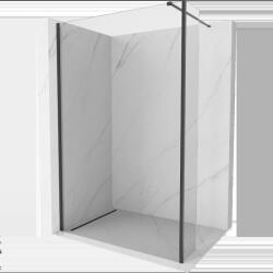 Mexen Kioto Walk-in zuhanyfal 100 x 40 cm, átlátszó, fekete - 800-100-212-70-00-040 (800-100-212-70-00-040)
