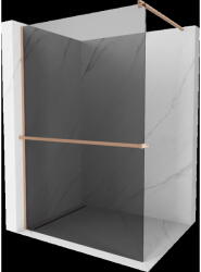 Mexen Kioto+ zuhanyzófal polccal Walk-in 140 x 200 cm, grafit, csiszolt réz - 800-140-121-65-40 (800-140-121-65-40)