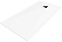 Mexen Stone+ kompozit zuhanytál 180 x 70 cm, fehér, fekete takaróval - 44107018-B (44107018-B)