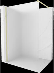 Mexen Kioto Walk-in zuhanyfal 120 x 200 cm, homokfúzású 8 mm, arany kefe - 800-120-101-55-30 (800-120-101-55-30)
