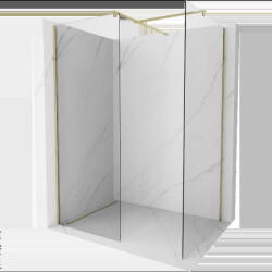 Mexen Kioto Walk-in zuhanyfal 145 x 70 cm, átlátszó, arany - 800-145-202-50-00-070 (800-145-202-50-00-070)