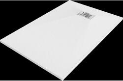 Mexen Hugo téglatest alakú zuhanytálca SMC 100 x 80 cm, fehér, inox fedél - 42108010-X (42108010-X)