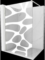 Mexen Kioto Walk-in zuhanyfal 80 x 200 cm, fehér minta 8 mm, sárgaréz - 800-080-101-97-97 (800-080-101-97-97)