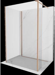 Mexen Kioto Walk-in zuhanyfal 120 x 90 x 40 cm, átlátszó, kefélt réz - 800-120-090-221-65-00-040 (800-120-090-221-65-00-040)