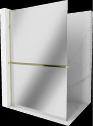 Mexen Kioto+ L zuhanyfülke polccal Walk-in 70 x 200 cm, tükör, arany - 800-070-123-50-50 (800-070-123-50-50)