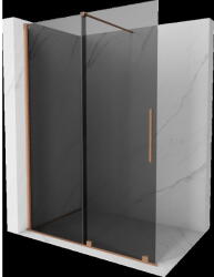 Mexen Velar mozgatható Walk-in zuhanyfal 140 x 200 cm, grafit 8 mm, csiszolt réz - 871-140-000-43-65 (871-140-000-43-65)