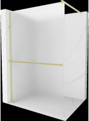 Mexen Kioto+ zuhanyfal polccal Walk-in 80 x 200 cm, matt üveg, arany kefélt - 800-080-121-55-30 (800-080-121-55-30)