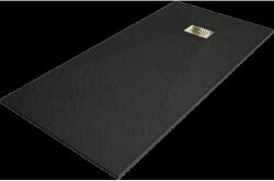 Mexen Hugo téglalap alakú zuhanytálca SMC 180 x 80 cm, fekete, arany burkolat - 42708018-G (42708018-G)