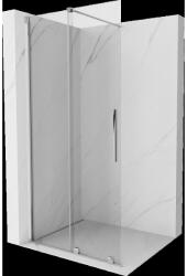 Mexen Velar zuhanyzó fal, mozgatható Walk-in 80 x 200 cm, átlátszó 8 mm, króm - 871-080-000-03-01 (871-080-000-03-01)