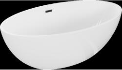 Mexen Nike szabadon álló kád 175 x 100 cm, fehér, fekete lefolyó - 54071751000-70 (54071751000-70)