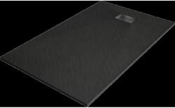 Mexen Hugo téglalap alakú zuhanyzó SMC 160 x 80 cm, fekete, fekete takaró - 42708016-B (42708016-B)