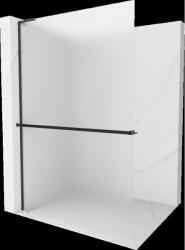 Mexen Kioto+ L zuhanyfal polccal Walk-in 70 x 200 cm, matt üveg, fekete - 800-070-123-70-30 (800-070-123-70-30)