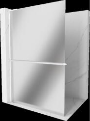 Mexen Kioto+ L zuhanykabin Walk-in polccal 70 x 200 cm, tükör, fehér - 800-070-123-20-50 (800-070-123-20-50)