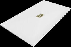 Mexen Hugo téglalap alakú SMC zuhanytálca 180 x 100 cm, fehér, arany burkolat - 42101018-G (42101018-G)