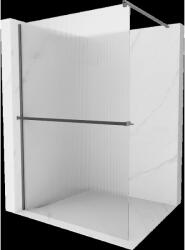 Mexen Kioto+ Walk-in zuhanyfal polccal 100 x 200 cm, matt, fegyver szürke felületkezeléssel - 800-100-121-66-09 (800-100-121-66-09)