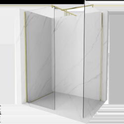 Mexen Kioto Walk-in zuhanykabin 110 x 105 cm, átlátszó, arany kefélt - 800-110-202-55-00-105 (800-110-202-55-00-105)